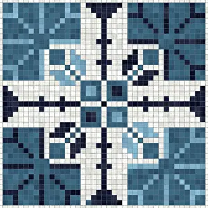 Seamless Vector Pattern Prints: Mosaic tiles background, seamless vector pattern