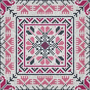 Marble Floor Pattern Prints: Mosaic tiles background, seamless vector pattern