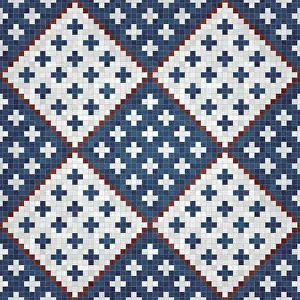 Marble Floor Pattern Prints: Mosaic tiles background, seamless vector pattern