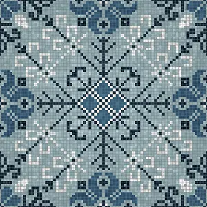 Marble Floor Pattern Prints: Mosaic tiles background, seamless vector pattern