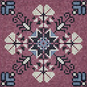 Modern Interior Decoration Prints: Mosaic tiles background, seamless vector pattern