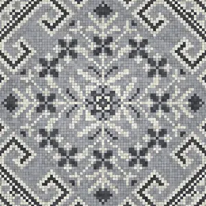 Modern Architecture Illustration Prints: Mosaic tiles background, seamless vector pattern