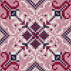Modern Architecture Illustration Prints: Mosaic tiles background, seamless vector pattern