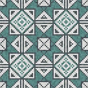 Mosaic Tile Background Prints: Mosaic tiles background, seamless vector pattern