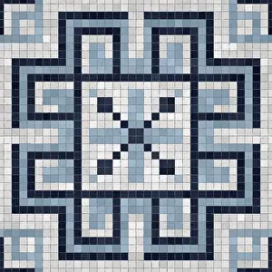 Seamless Vector Pattern Prints: Mosaic tiles background, seamless vector pattern