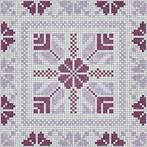 Baroque Art Style Prints: Mosaic tiles background, seamless vector pattern