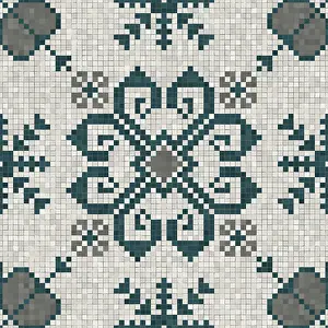Seamless Vector Pattern Prints: Mosaic tiles background, seamless vector pattern