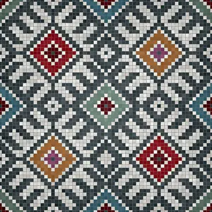 Marble Floor Texture Prints: Mosaic tiles background, seamless vector pattern