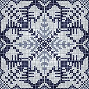 Seamless Vector Pattern Prints: Mosaic tiles background, seamless vector pattern