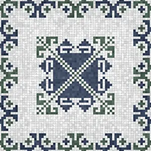 Marble Floor Pattern Prints: Mosaic tiles background, seamless vector pattern