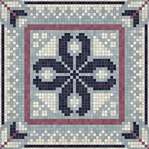 Modern Architectural Style Prints: Mosaic tiles background, seamless vector pattern