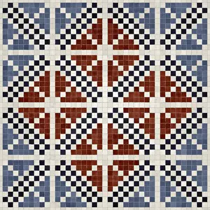 Marble Floor Pattern Prints: Mosaic tiles background, seamless vector pattern