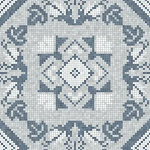 Marble Floor Pattern Prints: Mosaic tiles background, seamless vector pattern