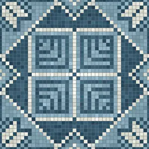Seamless Vector Pattern Prints: Mosaic tiles background, seamless vector pattern