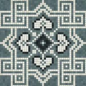 Marble Floor Texture Prints: Mosaic tiles background, seamless vector pattern
