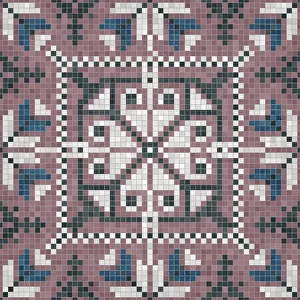 Marble Floor Pattern Prints: Mosaic tiles background, seamless vector pattern