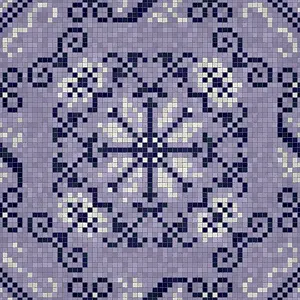 Modern Architectural Style Prints: Mosaic tiles background, seamless vector pattern