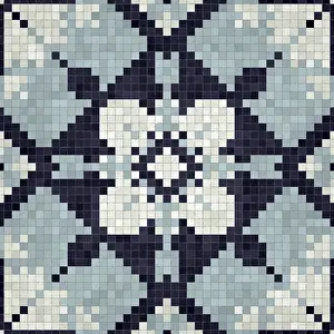 Marble Wall Decoration Prints: Mosaic tiles background, seamless vector pattern