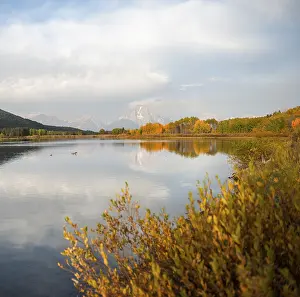 US American Tourist Attraction Prints: Mount Moran reflected in Snake River