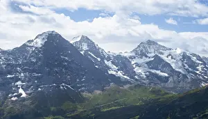 Switzerland Mountain View Prints: Mountain panorama with peaks Eiger