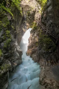 Wolfsklamm Waterfall Prints: Mountain stream with waterfall