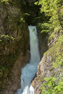 Mountain Creek Austria Prints: Mountain stream with waterfall