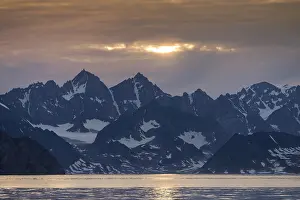 Evening Light In Greenland Prints: Mountains in the evening light