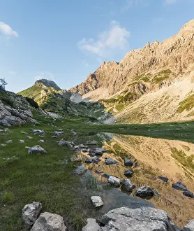 Central Europe Alpine Landscapes Prints: Mountains in the evening light
