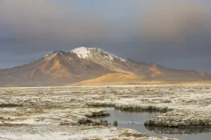 Deserted Andes Mountain Range Prints: Mountains in the evening light