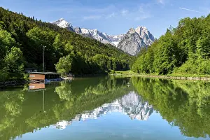 Mountain Reflections Prints: Mountains reflected in the lake