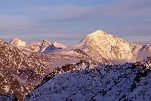 Morning Sunrise Skyline Prints: Mt. Finailspitze, Mt. Finailkoepfe and Mt