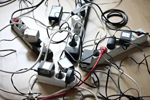 Multiple Power Strips Prints: Multiple power strips for connection of multiple electrical devices