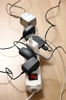 Multiple Power Strips Prints: Multiple power strips for connection of multiple electrical devices