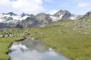 Mountainous Region Landscape Prints: Mutterberger lakes, Mutterberger see