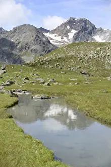 High Mountain Range Austria Prints: Mutterberger lakes, Mutterberger see