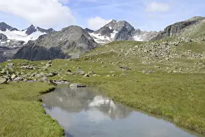 Tyrol Mountain Landscape Prints: Mutterberger lakes, Mutterberger see