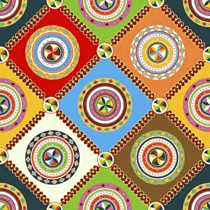 Ornate Decorative Item Prints: Najdi style vector seamless pattern