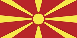 Prints of National flag of North Macedonia North Macedonia Prints: National Flag of North Macedonia Print