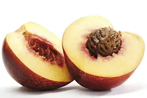 Stone Fruit Photography Prints: Nectarine cut in half