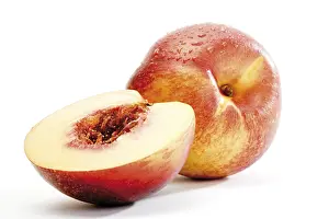 Stone Fruit Photography Prints: Nectarines, whole and halved