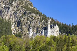 Bavarian Royal Palace Prints: Neuschwanstein Castle in spring
