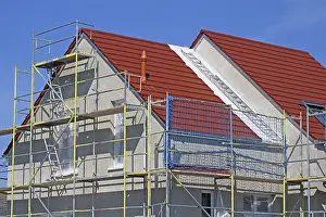 Residential Building Concept Prints: New building with completed basic rendering of the exterior facade New building with completed basic rendering of