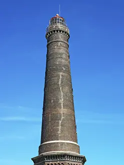 Northern Germany Coastal View Prints: New lighthouse, clinker brickwork