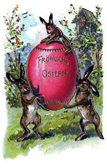 Vintage Easter Card Prints: Nostalgic greeting card for Easter