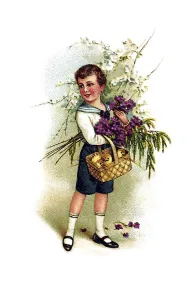 Easter Greeting Card Prints: Nostalgic greeting card for Easter