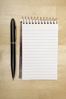 Empty Notebook Prints: Note pad and pen