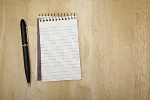 Empty Notepad Prints: Note pad and pen