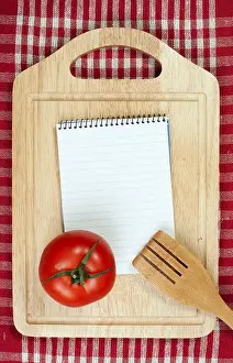 Vintage Recipe Notebook Prints: Notebook to write recipes and vegetables around it
