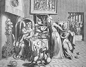 17th Century Convent Life Print