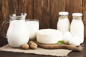 High Quality Food Photography Prints: Nutritious breakfast based milk